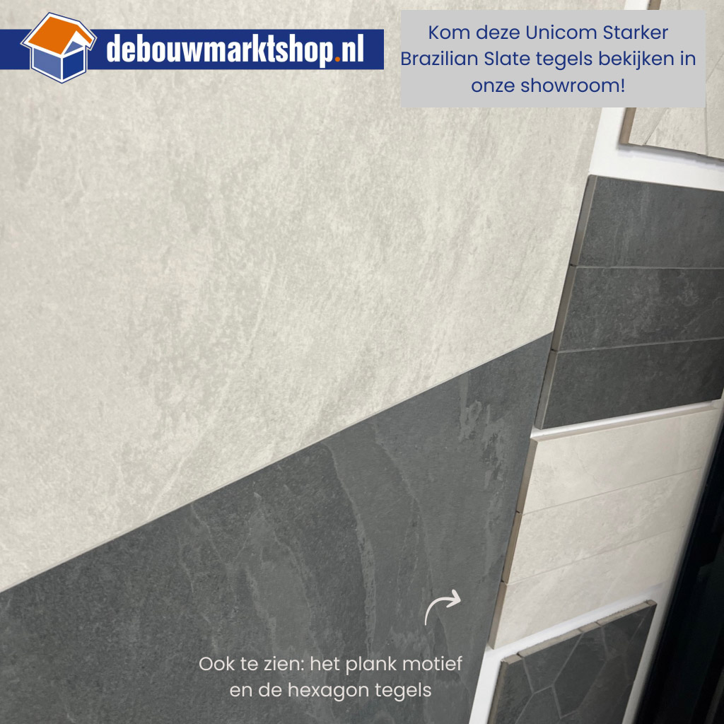 Unicom Starker Brazilian Slate Elephant Grey Mozaiek 30x30cm